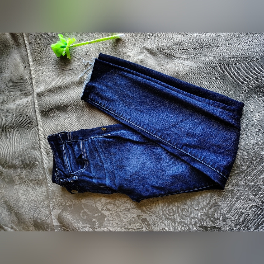 American Eagle Outfitters Dark Blue Straight Leg Jeans - Picture 5 of 5
